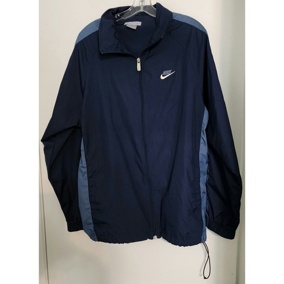 Nike Other - Nike Jacket Men's Medium Blue Windbreaker Warmup Zip Up Coat